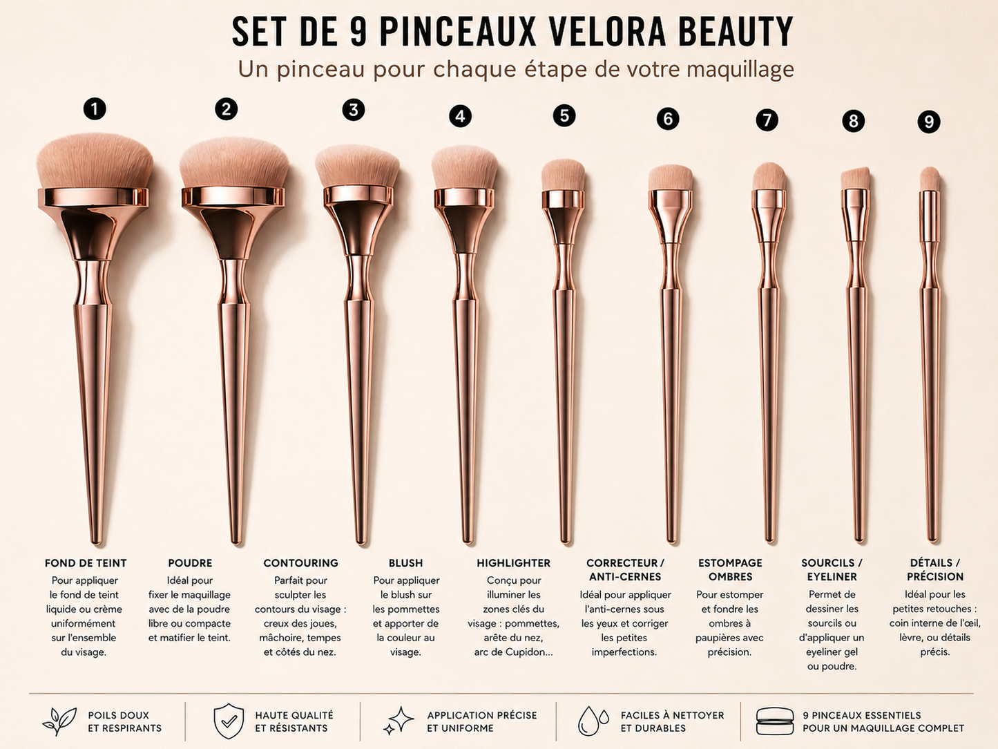 Velora Essential Brush Set